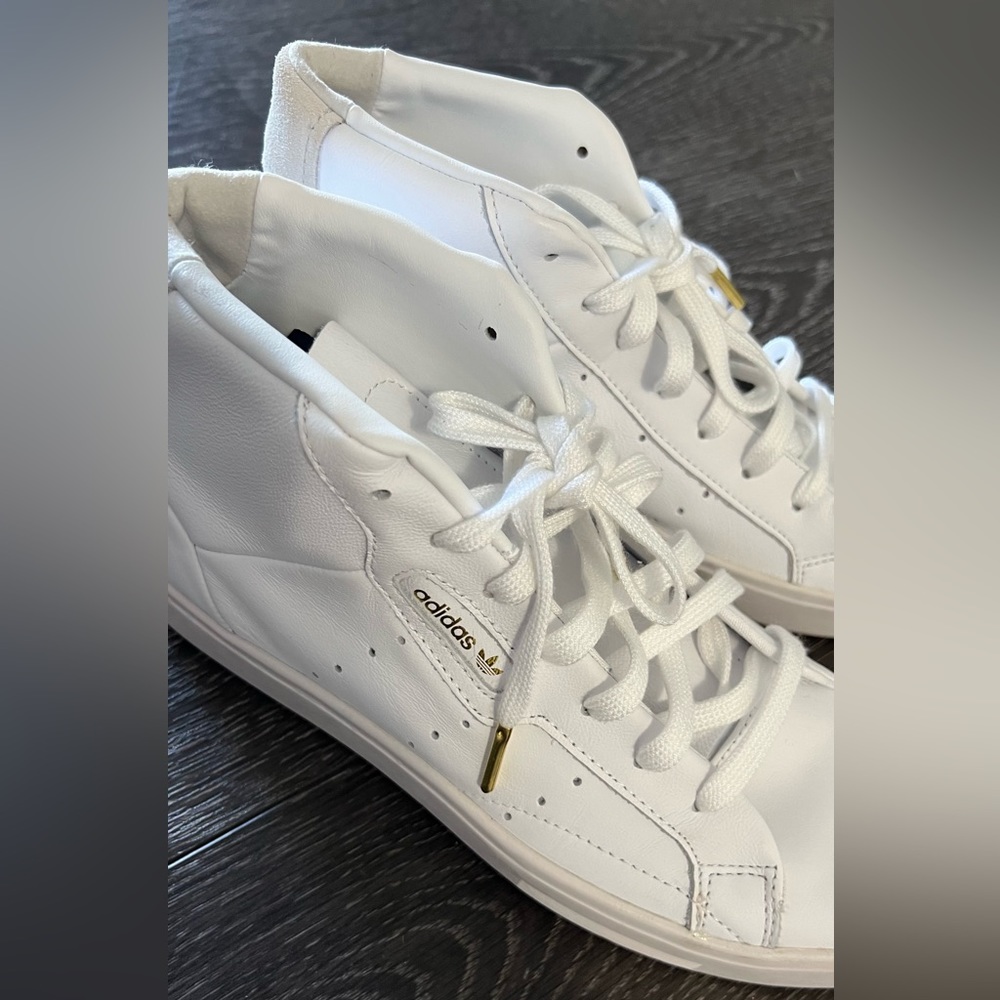 White Adidas High Top